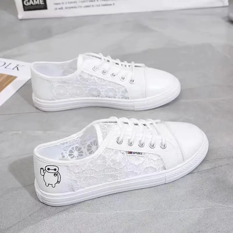 Shoes Women's Spring and Summer New Hollow Mesh Shoes Student Canvas Shoes Women's Breathable Casual Shoes Women's Factory Wholesale Women's Shoes — feature 9