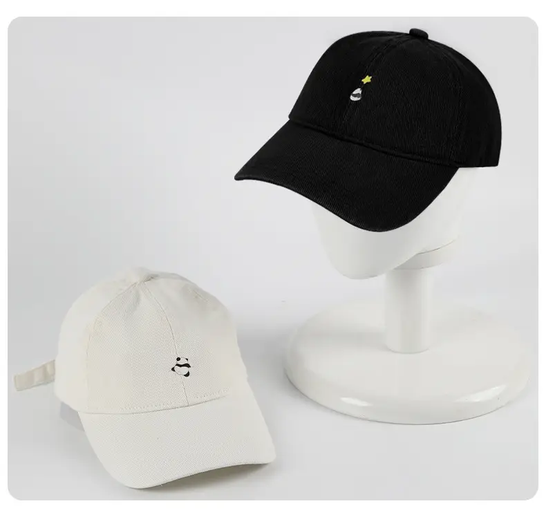 Women Soft Cotton Panda Duck Cap Summer Hat — feature 19
