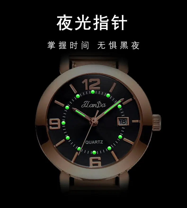 Luxury Rose Gold Women's Watch with Black Dial — feature 10