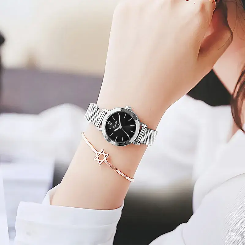 Elegant Rose Gold Mesh Watch for Women - Image 8