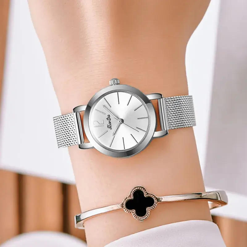Elegant Rose Gold Mesh Watch for Women - Image 10