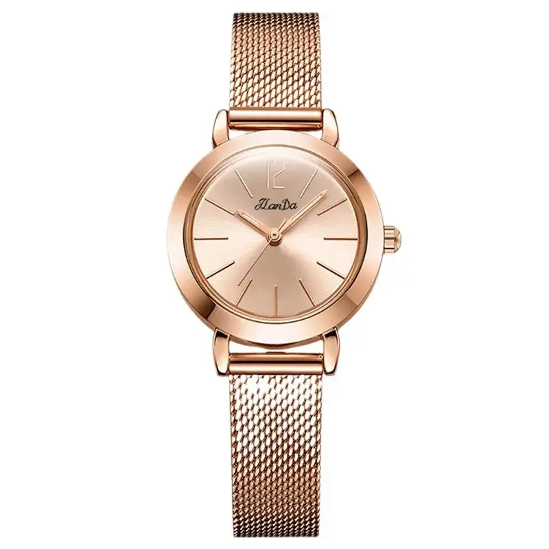 Elegant Rose Gold Mesh Watch for Women - Image 11