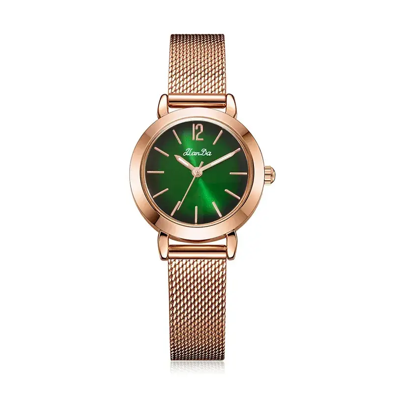 Elegant Rose Gold Mesh Watch for Women - Image 2
