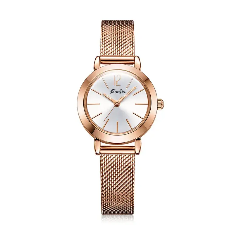 Elegant Rose Gold Mesh Watch for Women - Image 4