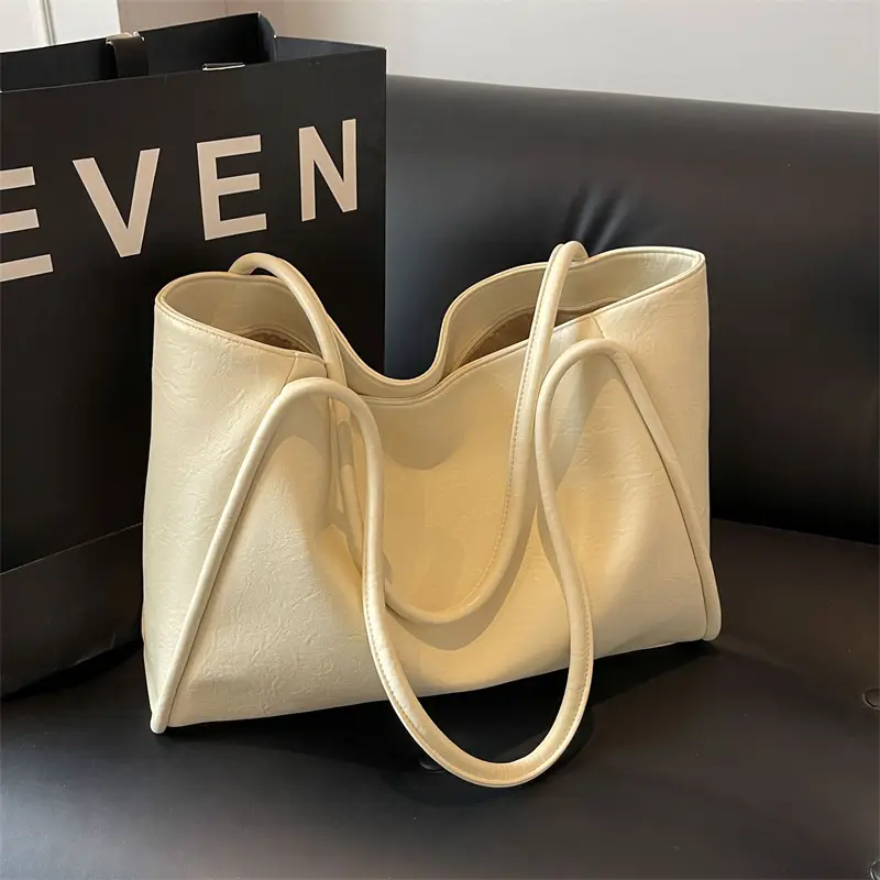 Black Leather Tote Bag for Women Summer 2024 - Image 6