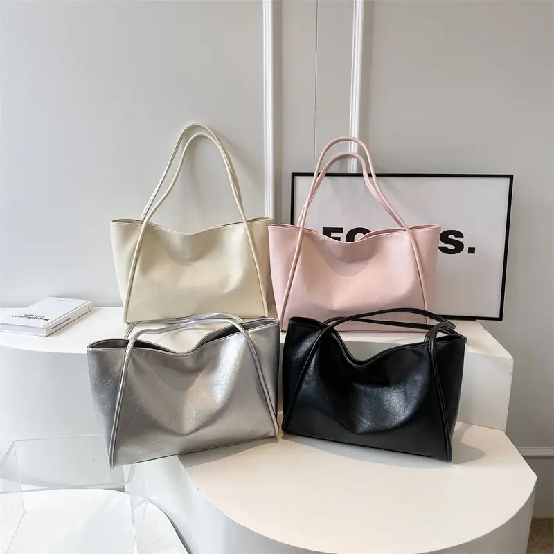 Black Leather Tote Bag for Women Summer 2024 - Image 7