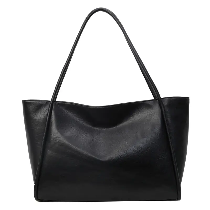 Black Leather Tote Bag for Women Summer 2024 - Image 9