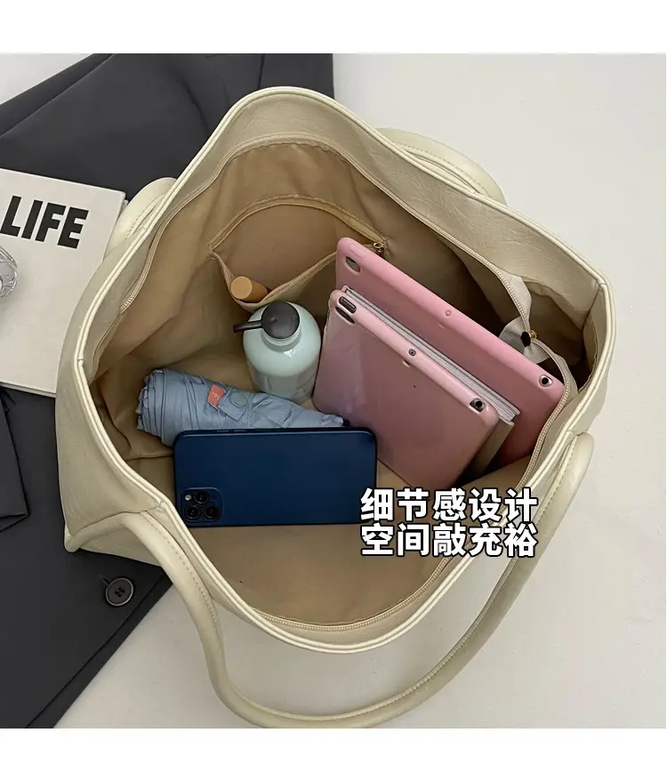 Black Leather Tote Bag for Women Summer 2024 — feature 6
