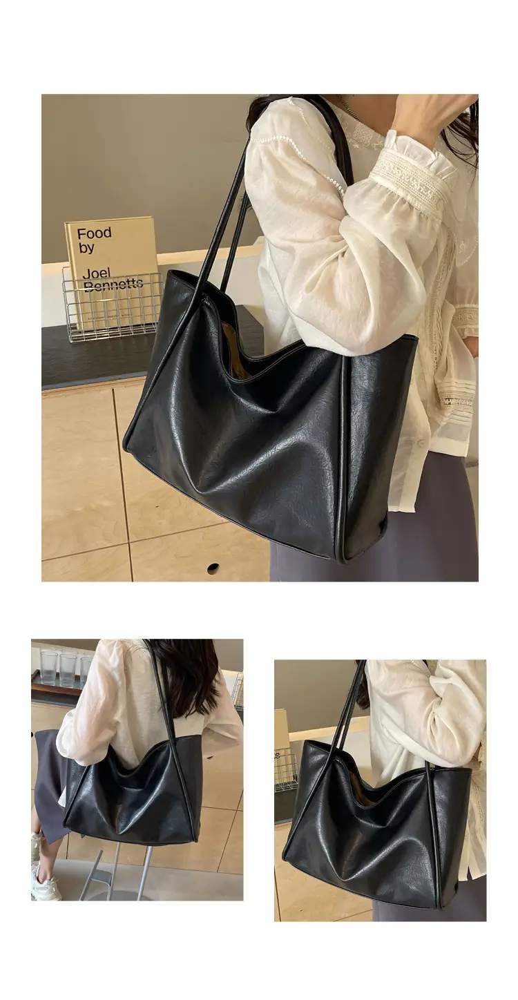 Black Leather Tote Bag for Women Summer 2024 — feature 9