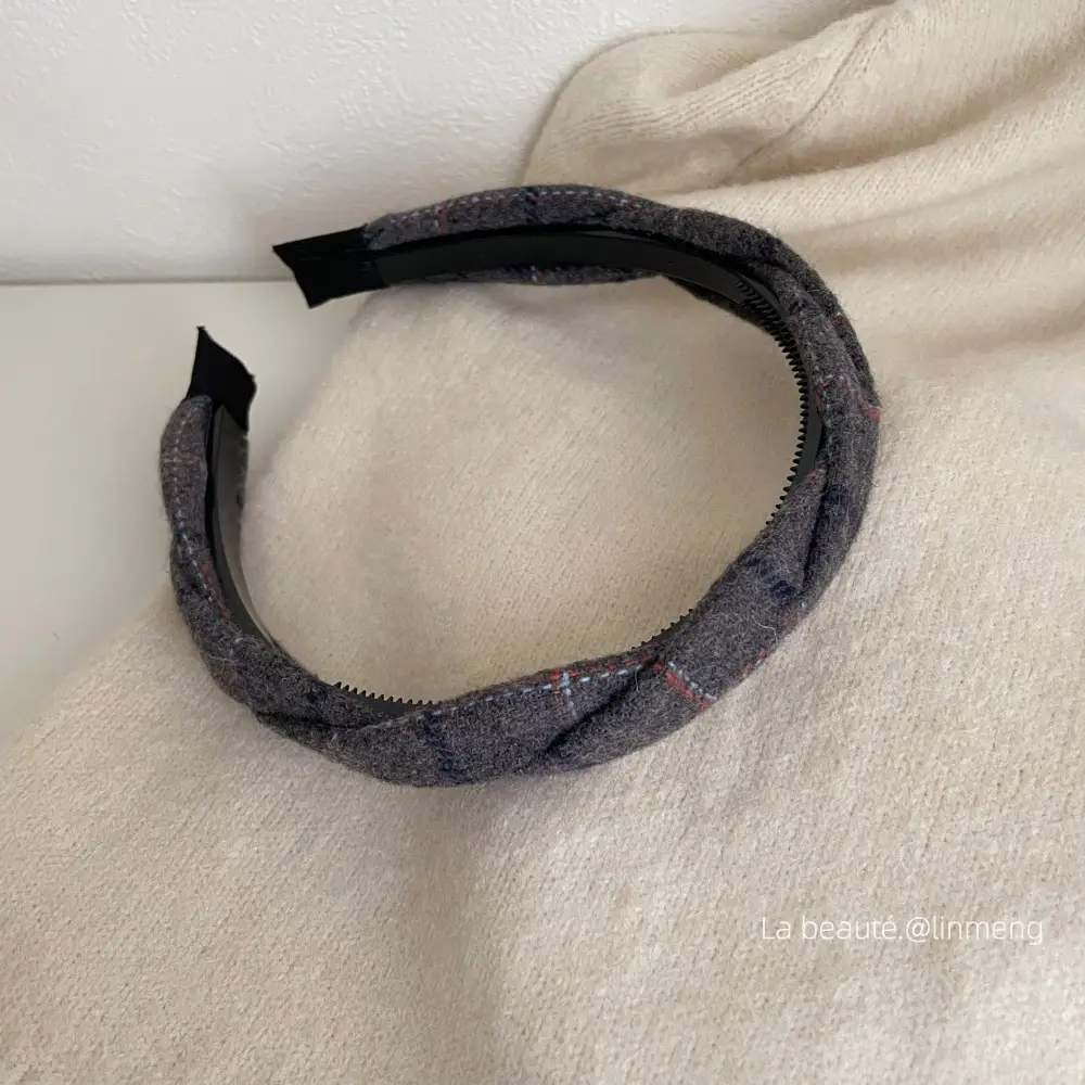 Gray Textured Korean Style Headband for Women - Image 63
