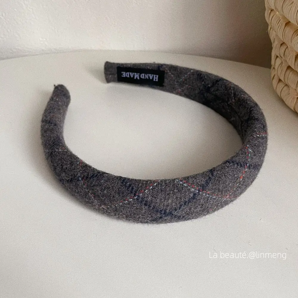 Gray Textured Korean Style Headband for Women - Image 10