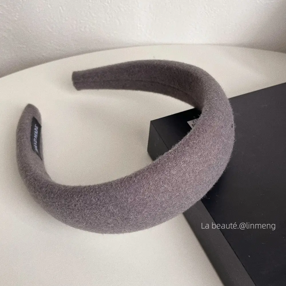 Gray Textured Korean Style Headband for Women - Image 13