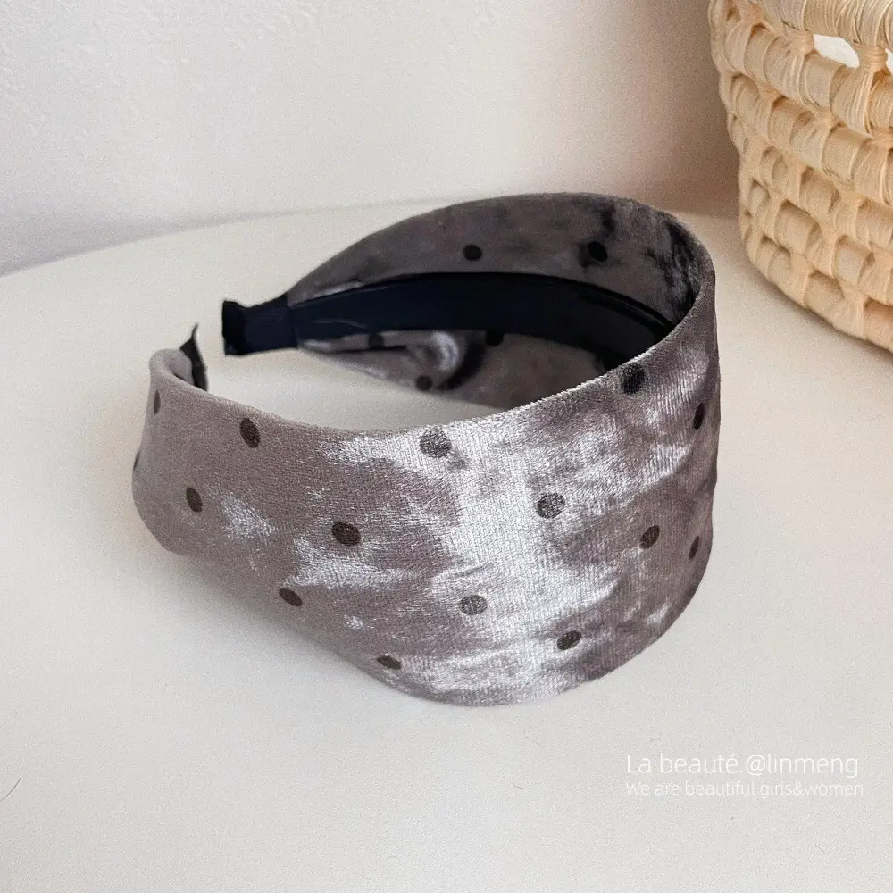 Gray Textured Korean Style Headband for Women - Image 14