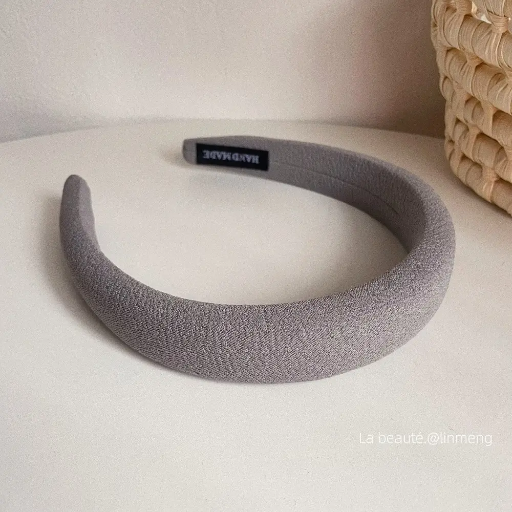 Gray Textured Korean Style Headband for Women - Image 15