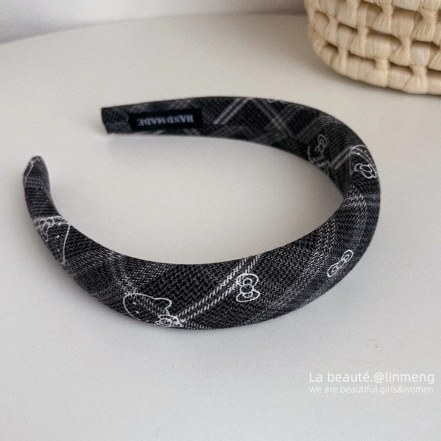 Gray Textured Korean Style Headband for Women - Image 18