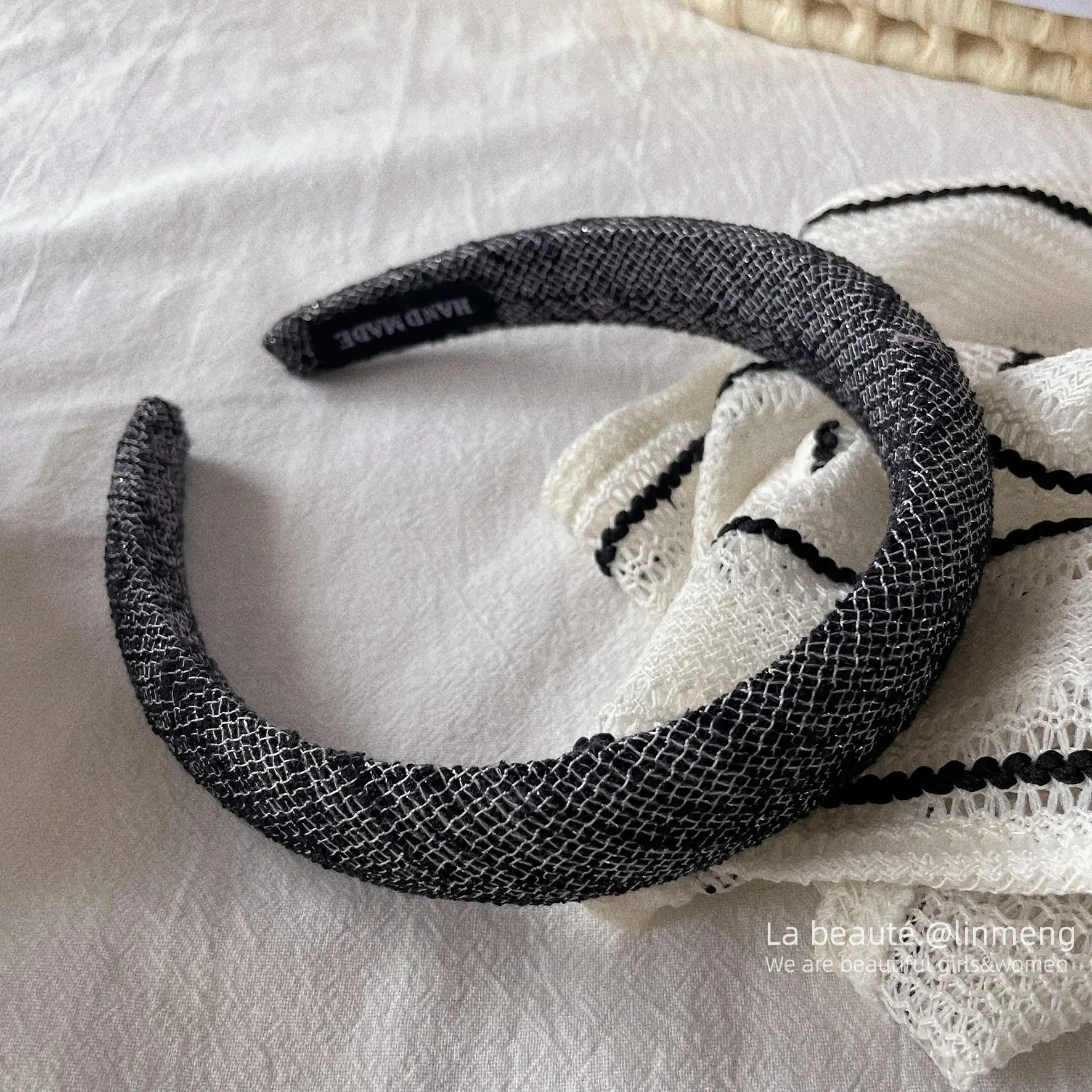 Gray Textured Korean Style Headband for Women - Image 22