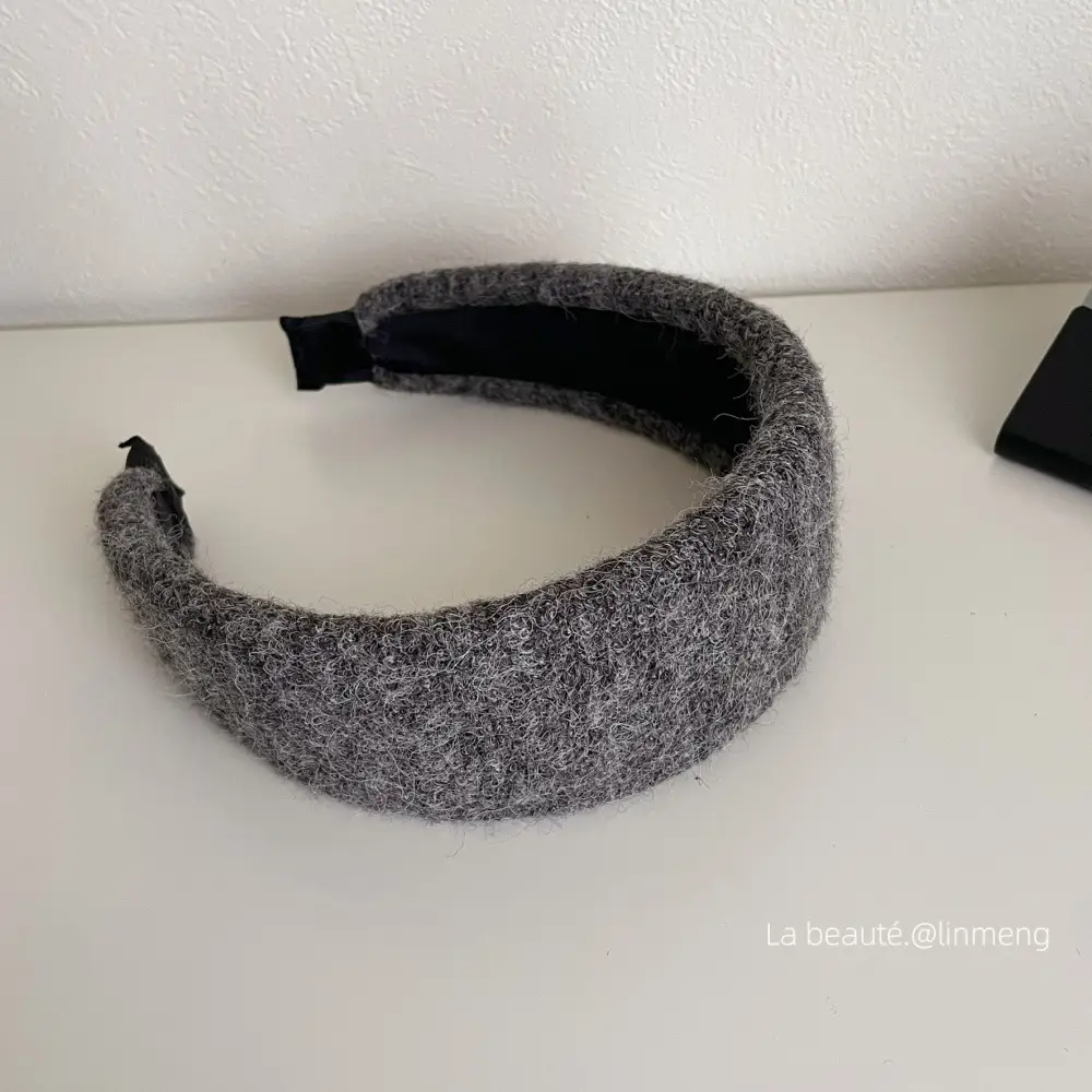 Gray Textured Korean Style Headband for Women - Image 23