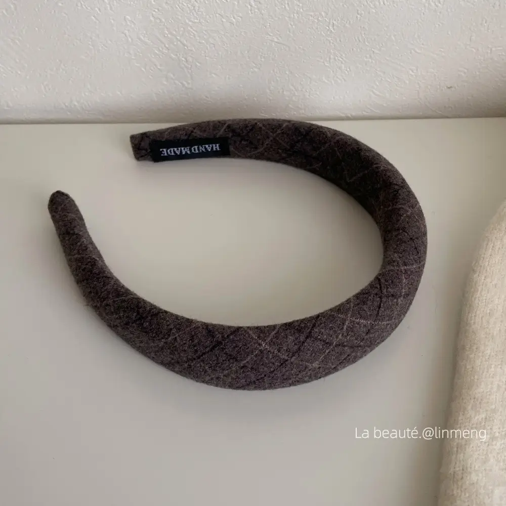 Gray Textured Korean Style Headband for Women - Image 24