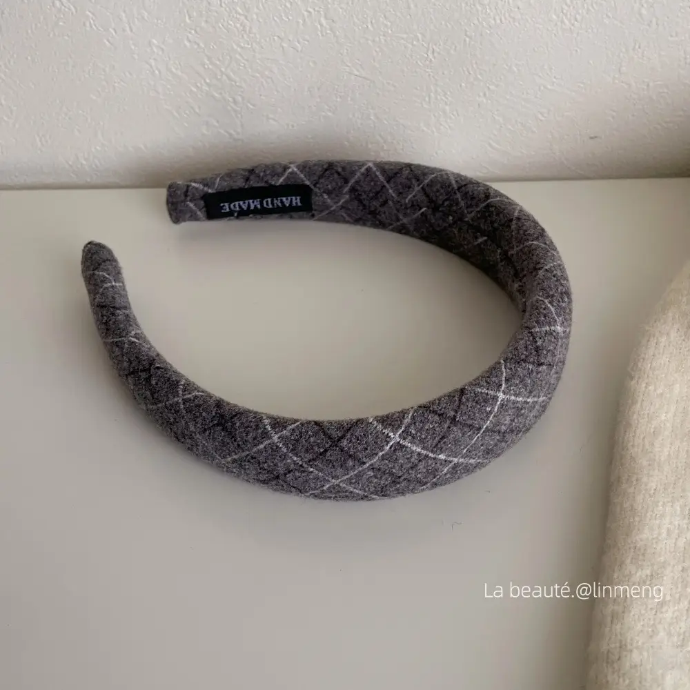 Gray Textured Korean Style Headband for Women - Image 25