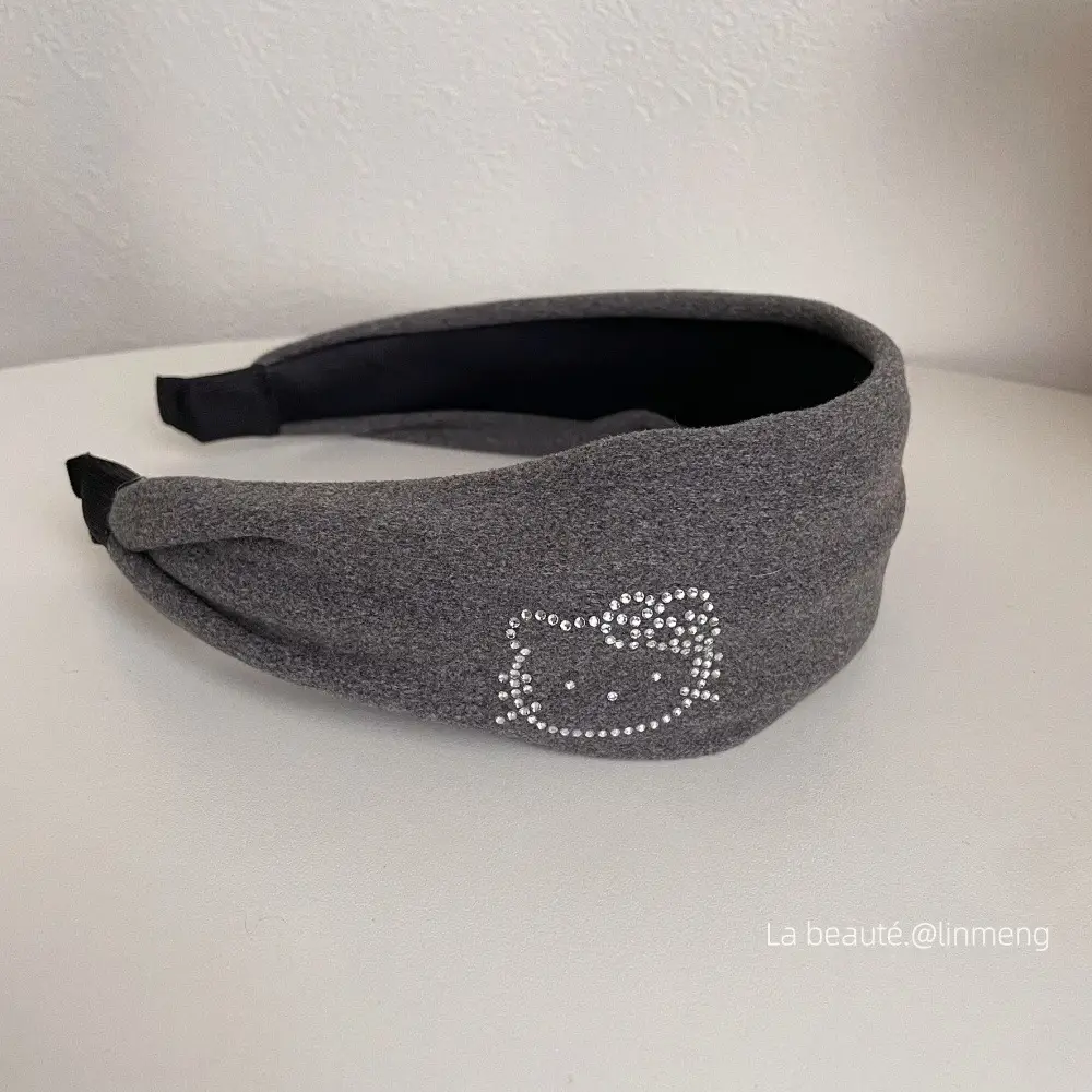 Gray Textured Korean Style Headband for Women - Image 27