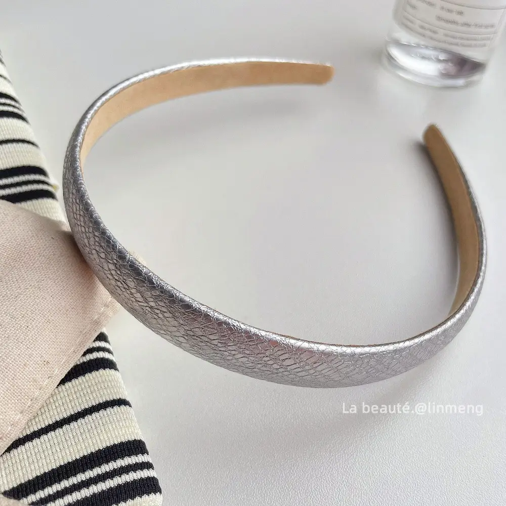 Gray Textured Korean Style Headband for Women - Image 35