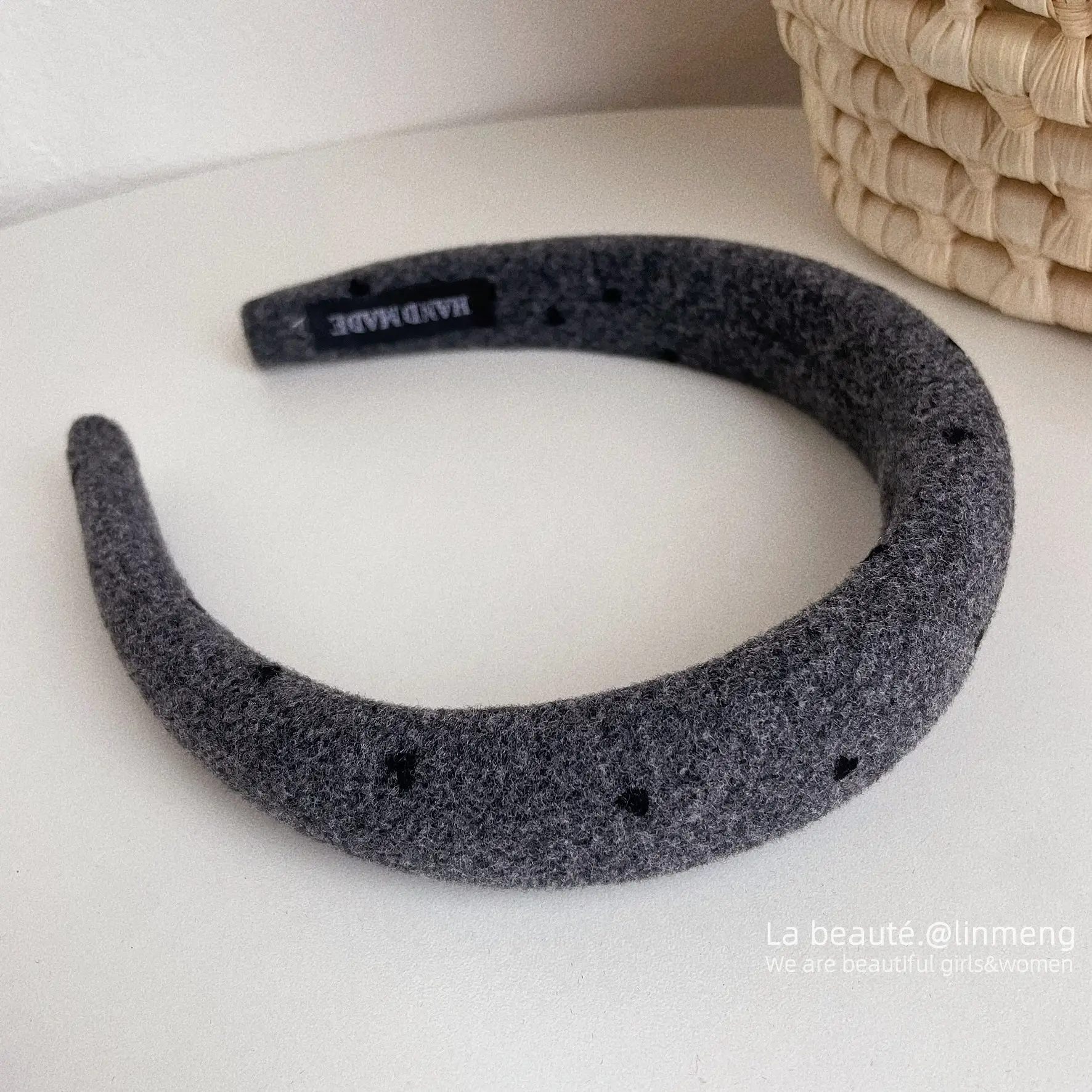 Gray Textured Korean Style Headband for Women - Image 36