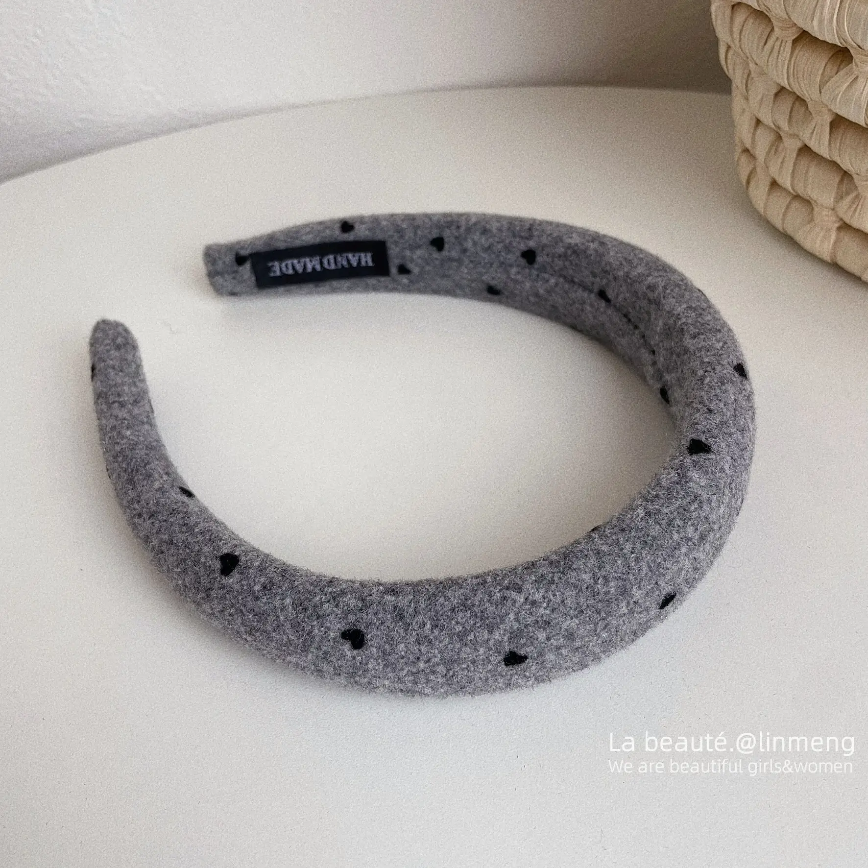 Gray Textured Korean Style Headband for Women - Image 37