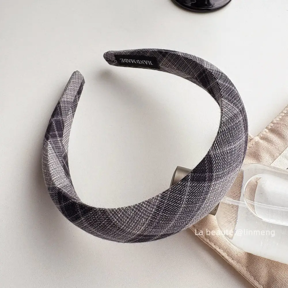 Gray Textured Korean Style Headband for Women - Image 39