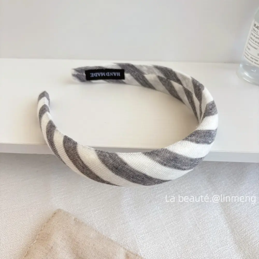 Gray Textured Korean Style Headband for Women - Image 43