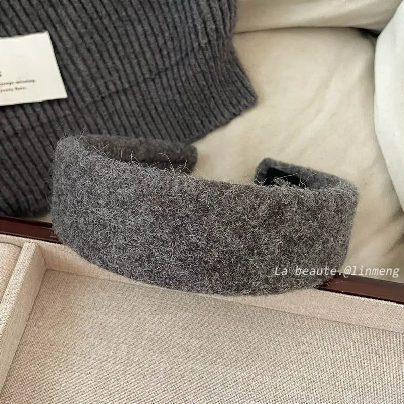 Gray Textured Korean Style Headband for Women - Image 44