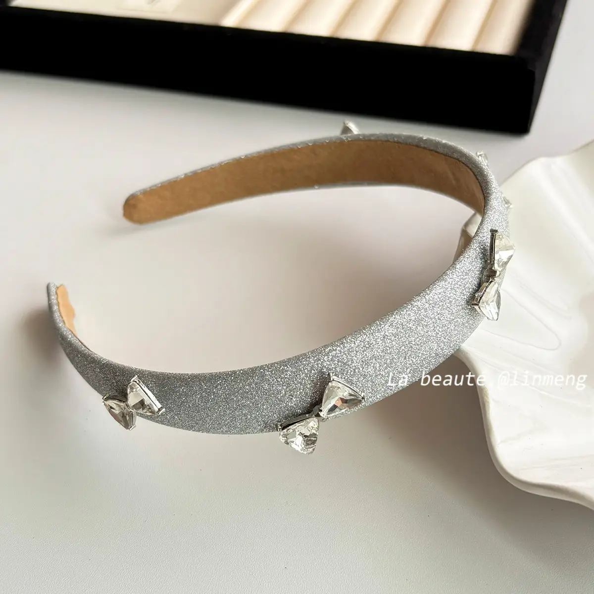 Gray Textured Korean Style Headband for Women - Image 48