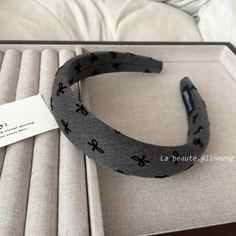 Gray Textured Korean Style Headband for Women - Image 50