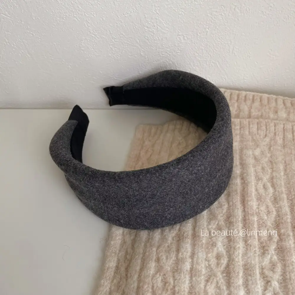 Gray Textured Korean Style Headband for Women - Image 59