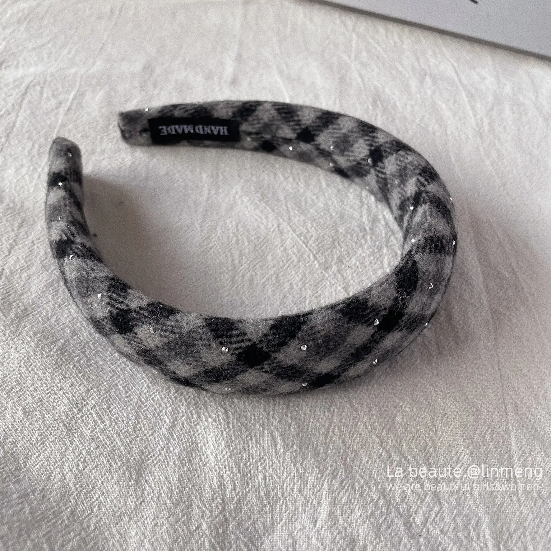 Gray Textured Korean Style Headband for Women - Image 7