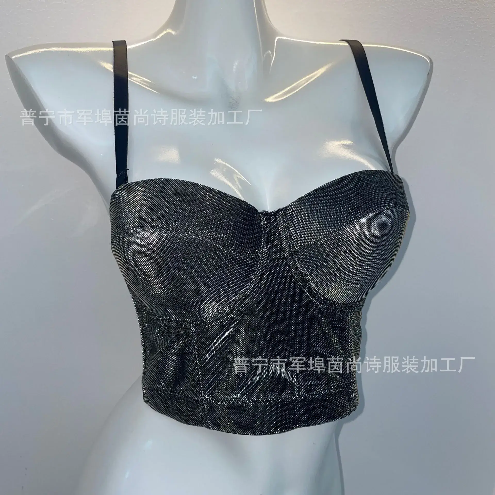 Blue Shiny Cationic Sling Underwear for Women - Image 7