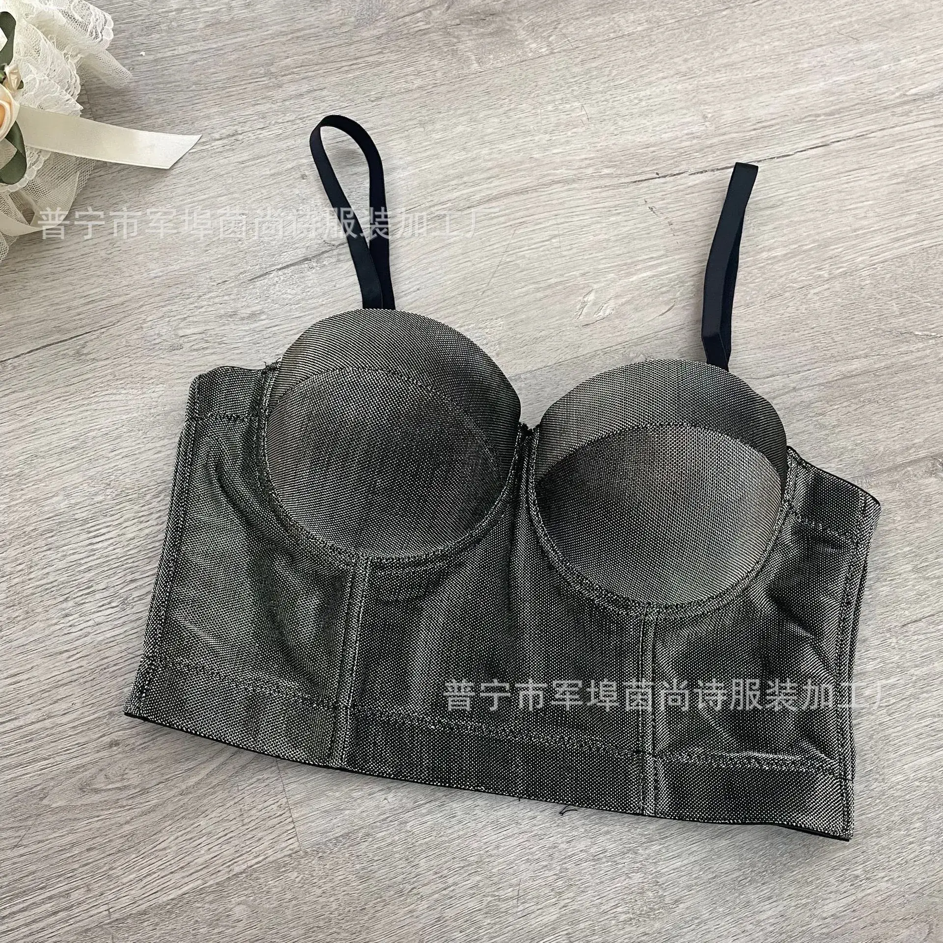 Blue Shiny Cationic Sling Underwear for Women - Image 4