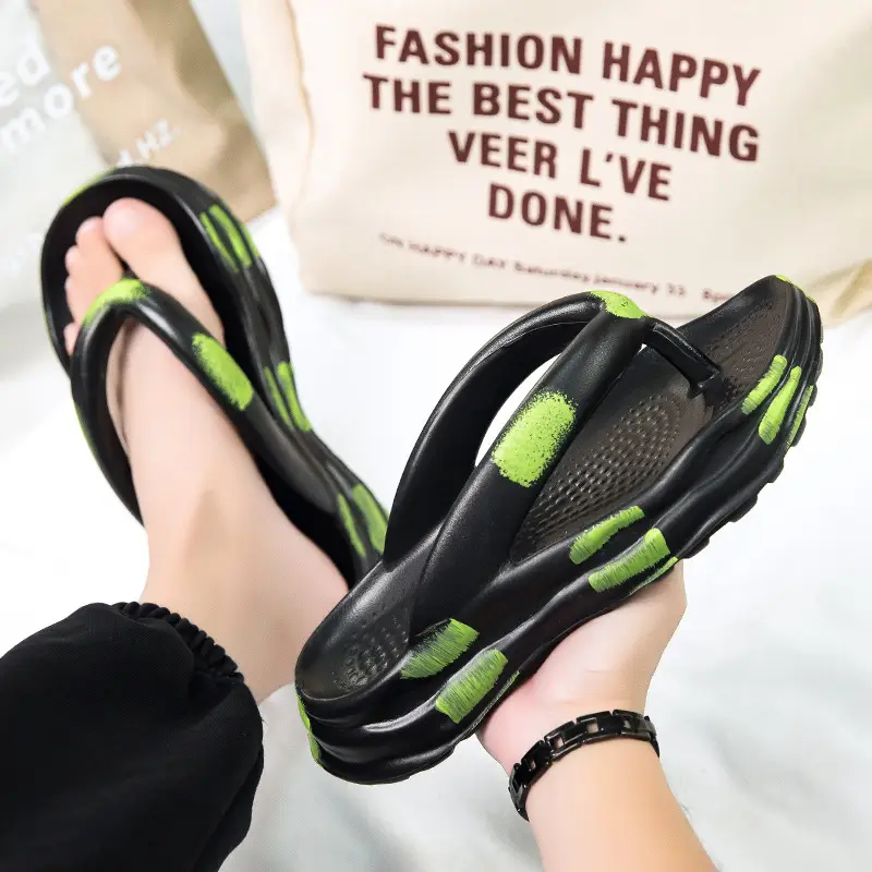 2024 Men's Black Green EVA Beach Sandals - Image 6