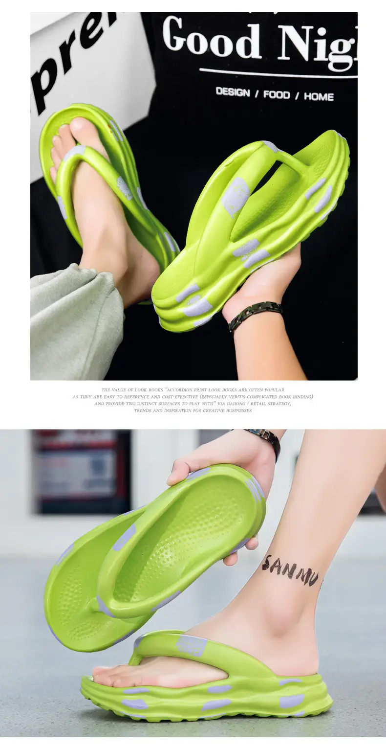 2024 Men's Black Green EVA Beach Sandals — feature 11