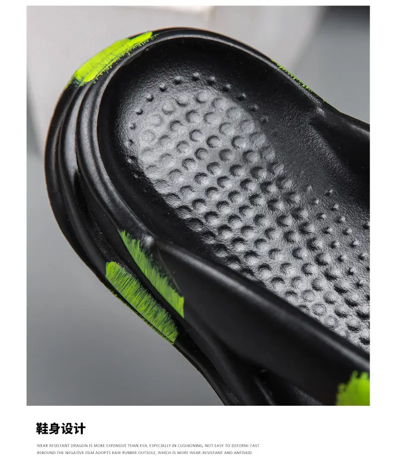 2024 Men's Black Green EVA Beach Sandals — feature 5