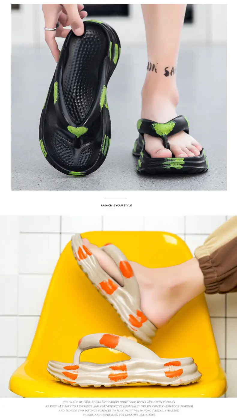 2024 Men's Black Green EVA Beach Sandals — feature 8