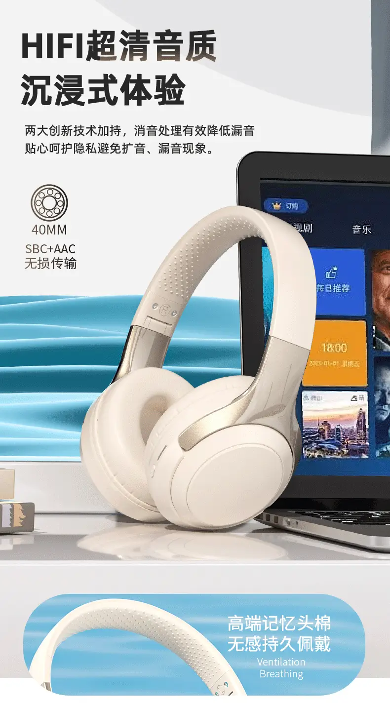 Wireless Bluetooth Headset with TF Card & Type-C Ports — feature 10