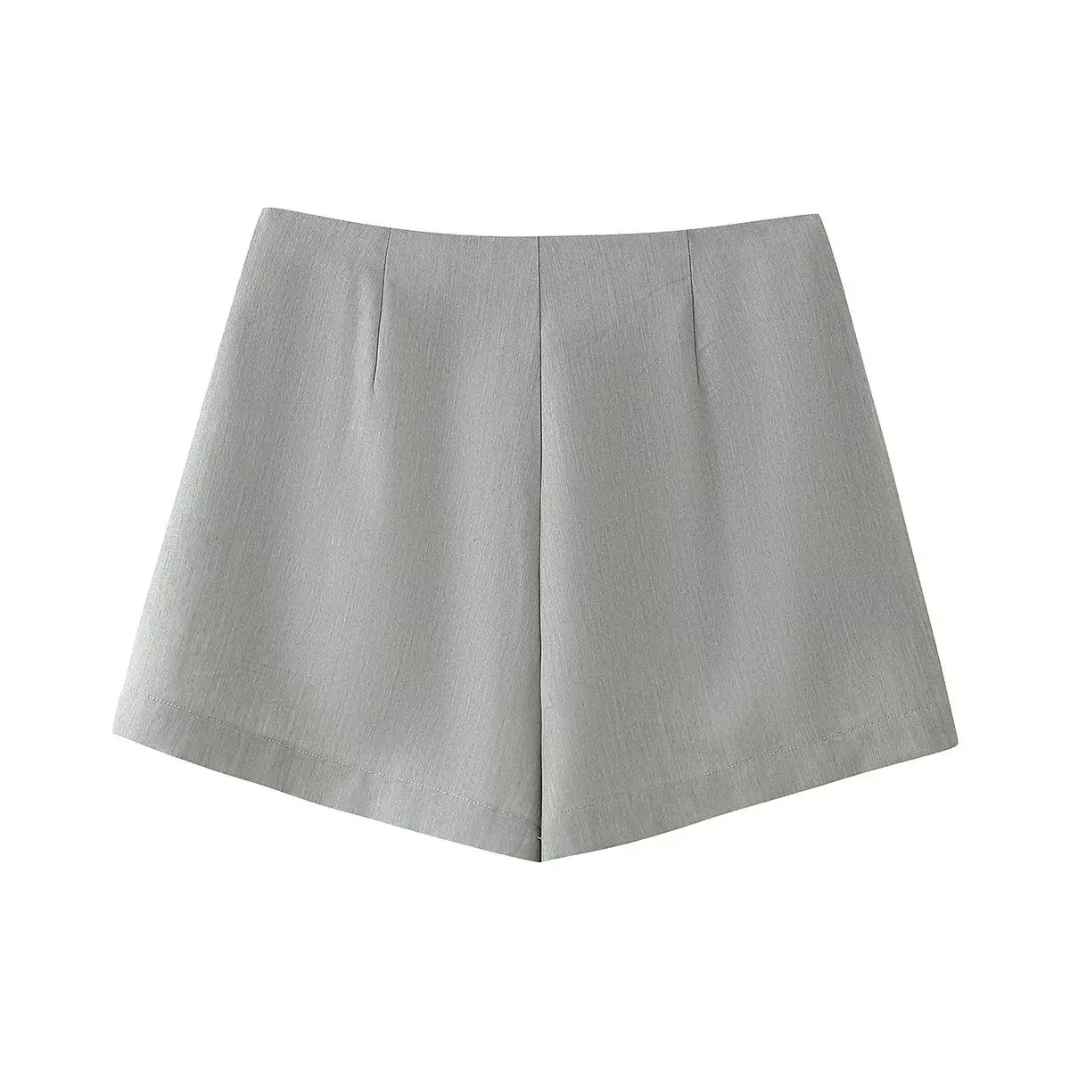 Women 2-Piece Grey Belted Suit Jacket & Shorts Set — feature 23