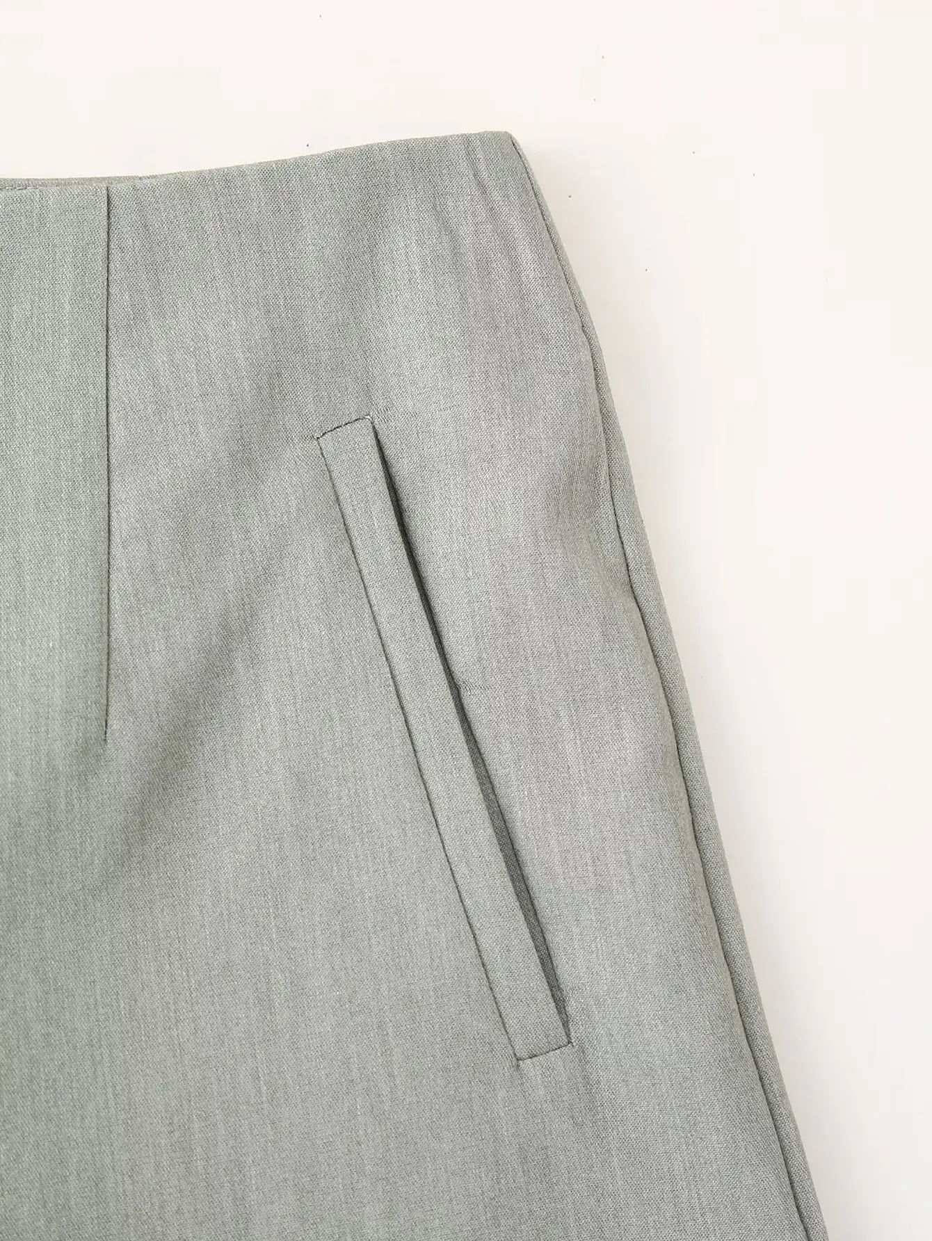 Women 2-Piece Grey Belted Suit Jacket & Shorts Set — feature 25