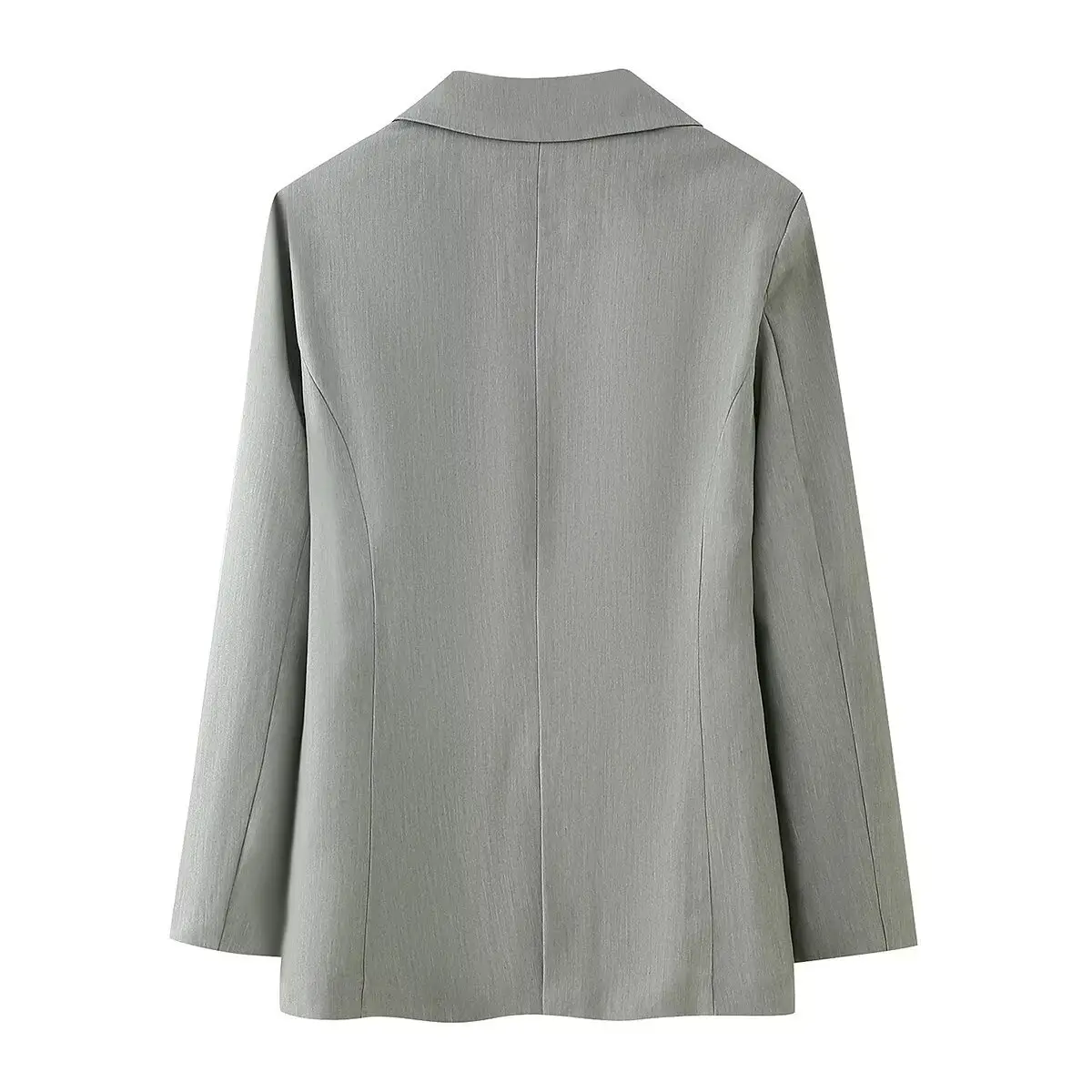 Women 2-Piece Grey Belted Suit Jacket & Shorts Set — feature 6