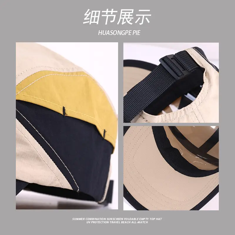 Men's Grey Baseball Cap with Extra Long Brim - Image 7