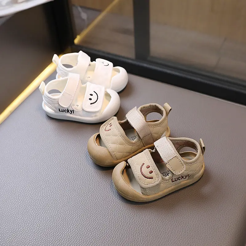 Summer Smiley Toddler Sandals 0-2Yrs Kick Proof