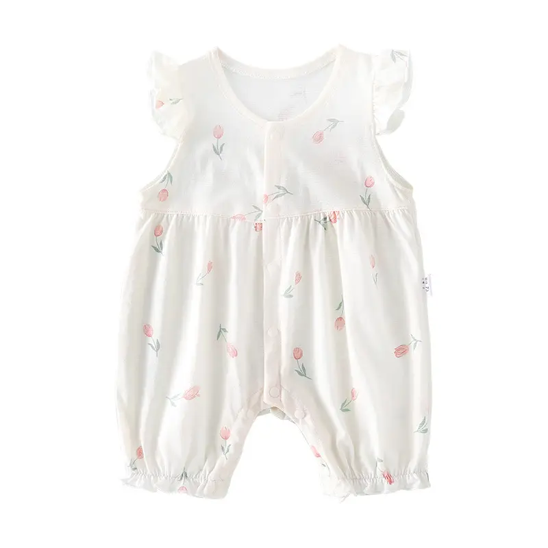 Baby Lace Sleeve Romper Pure Cotton Summer - Image 5