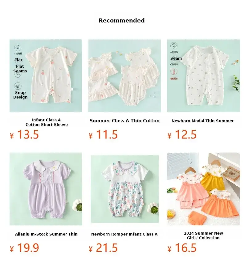 Baby Lace Sleeve Romper Pure Cotton Summer — feature 2