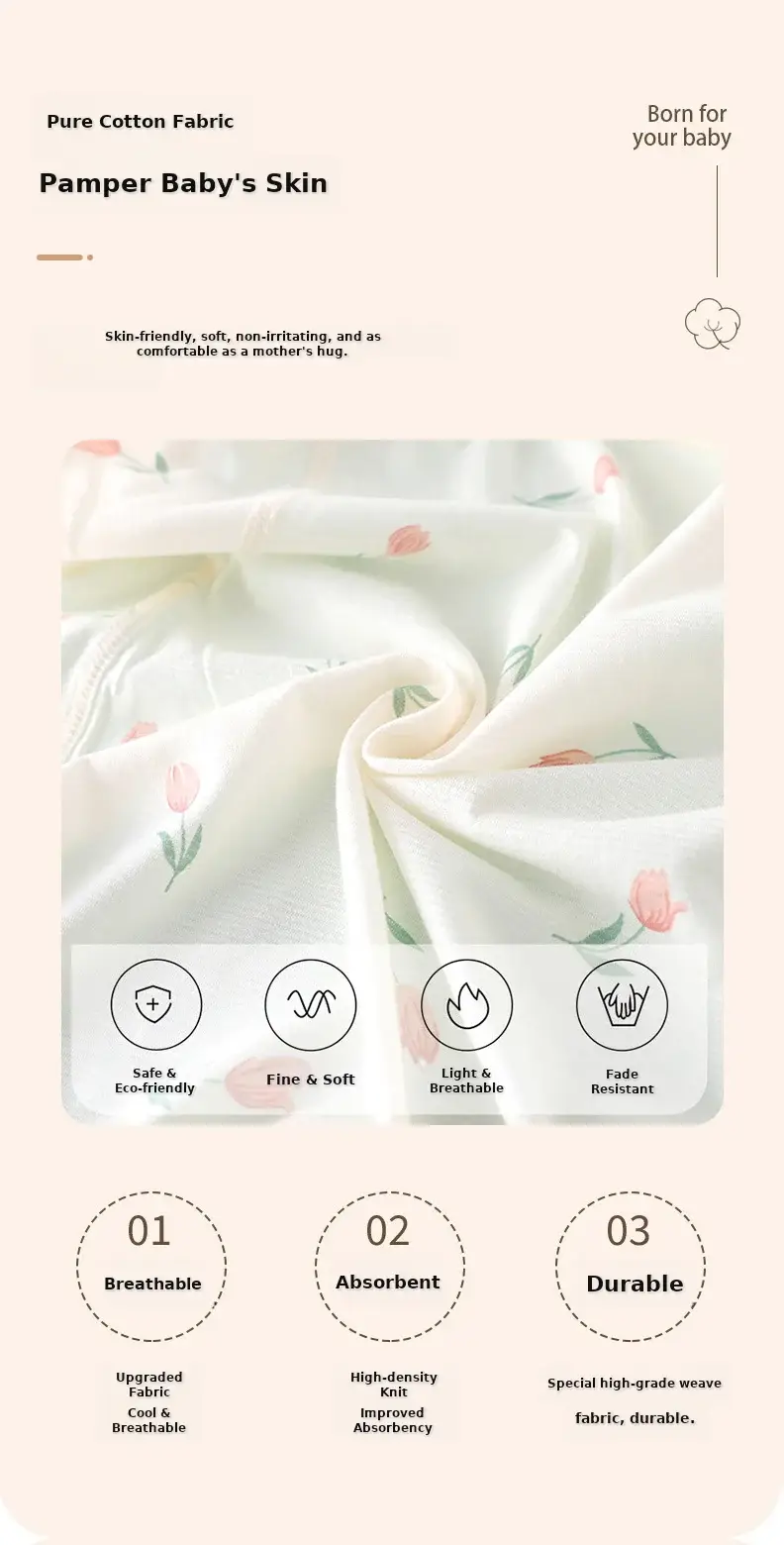 Baby Lace Sleeve Romper Pure Cotton Summer — feature 5
