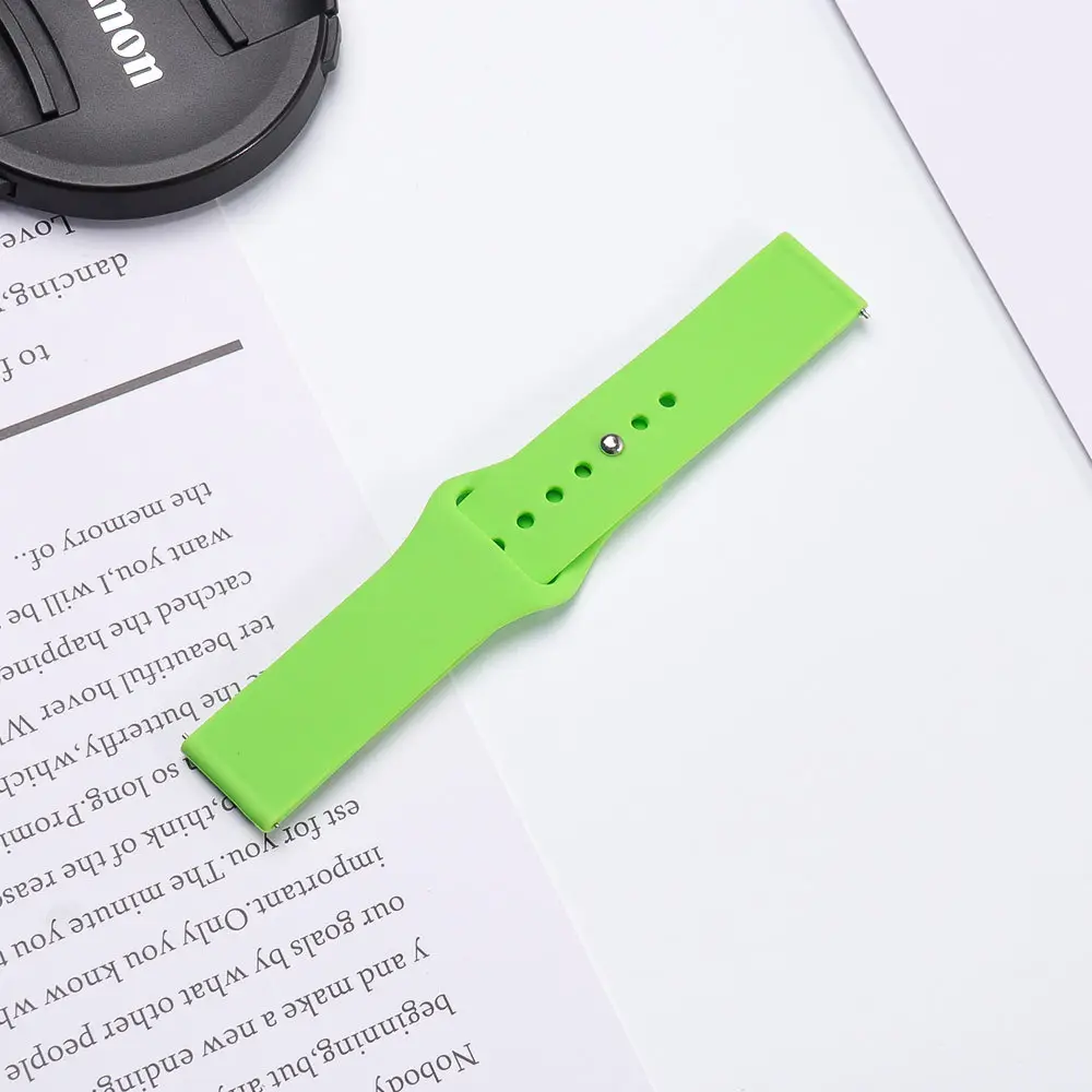 Red Silicone Sports Watch Strap 20mm 22mm